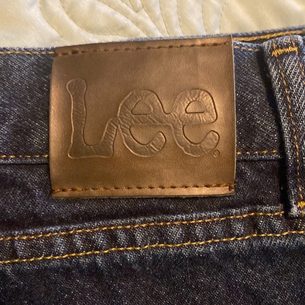 Men’s Lee Blue denim jeans.